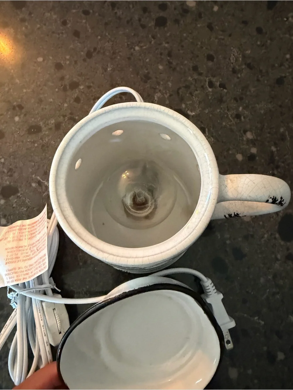 Scentsy Black Ceramic Electric Wax Warmer Base